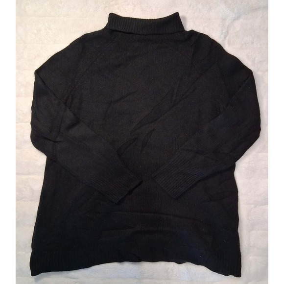 100% Cashmere Sweater Women's garnet hill Side Button Knit Pullover - Picture 4 of 4